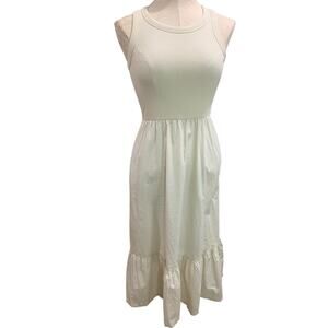 XS Gap Ivory Sundress Boho Pockets Racerback Tank Bodice